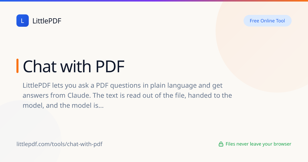 Chat with PDF — AI Q&A Free